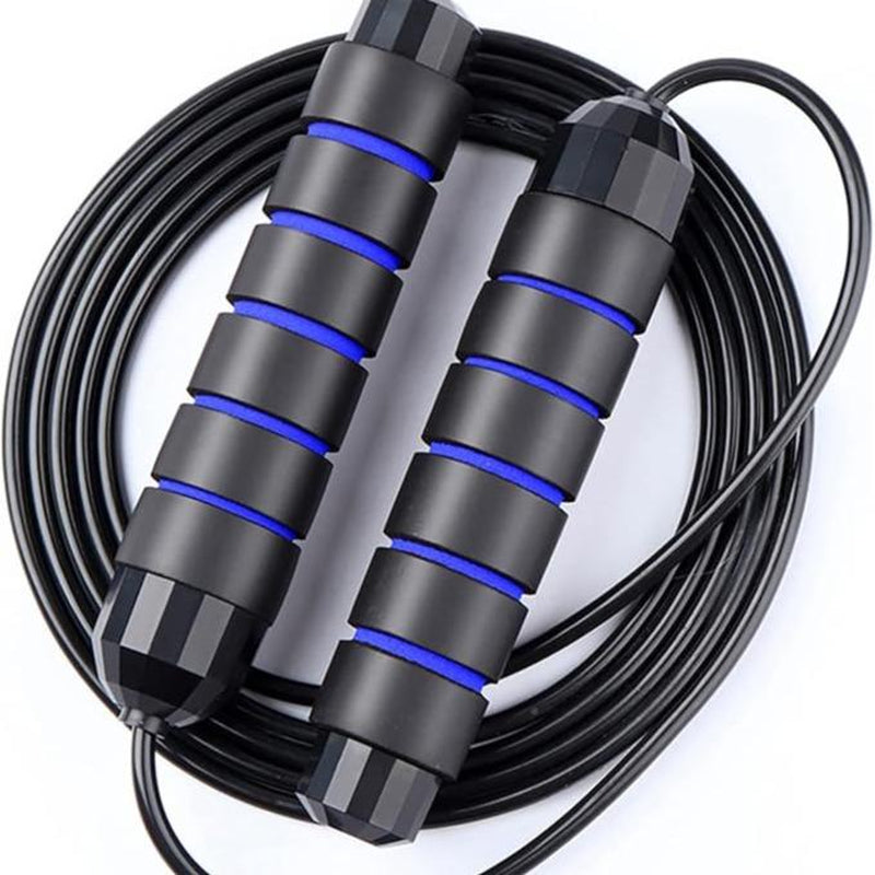 Tangle-Free Speed Jump Rope with Ball Bearings – Adjustable Steel Cable and Foam Handles for Fitness, Home Exercise, and Weight Loss