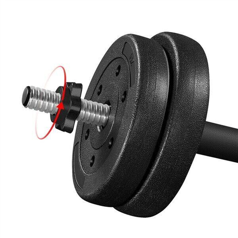 Set of 2 Adjustable 66 LB Weight Dumbbell Set Cap Gym Home Body Fitness Barbell Plates, Body Workout