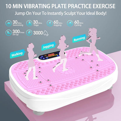 Vibration Plate Fitness Platform Exercise Machine Vibrating Shaking Full Body Shaker Workout Vibrate Stand Shake Board Sport Gym for Fitness Machine Plat O