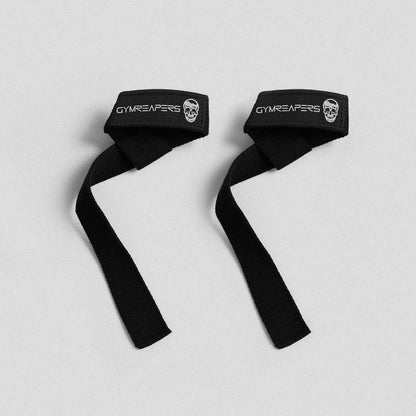 Lifting Straps | Premium Padded Weightlifting Straps - Black (No Padding)