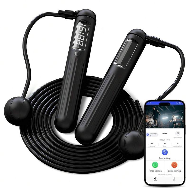 Rechargeable Smart Jump Rope, 1 Set Adjustable Digital Counting Weighted Wireless Jump Rope, Fitness Equipment for Home Gym, Suitable for Men and Women, Valentine'S Day Gift